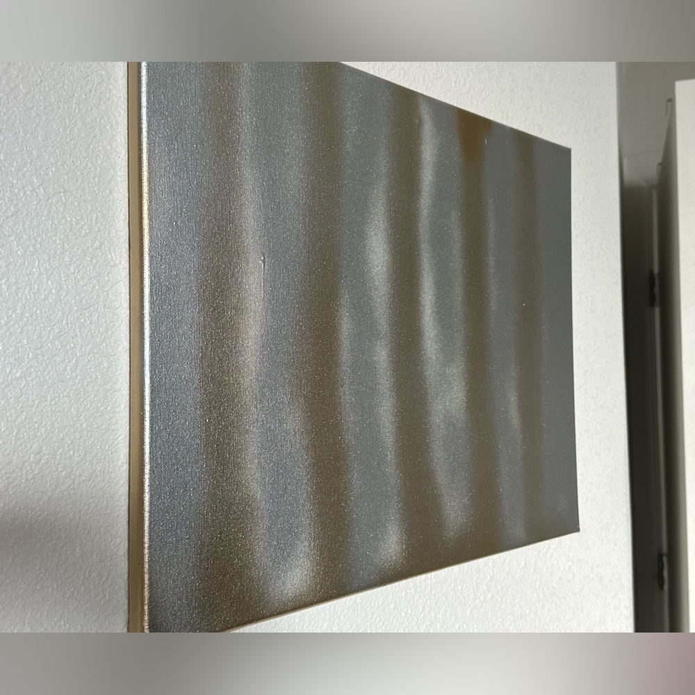 Gold and Silver spray paint art